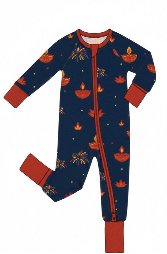 'Happy Diwali' Pajamas Babies