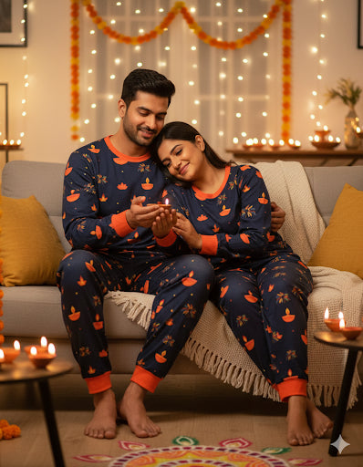 "Happy Diwali" Pajamas Adults