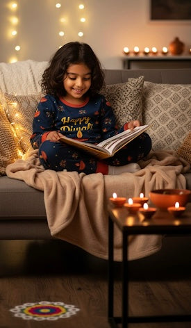 'Happy Diwali' Pajamas Kids